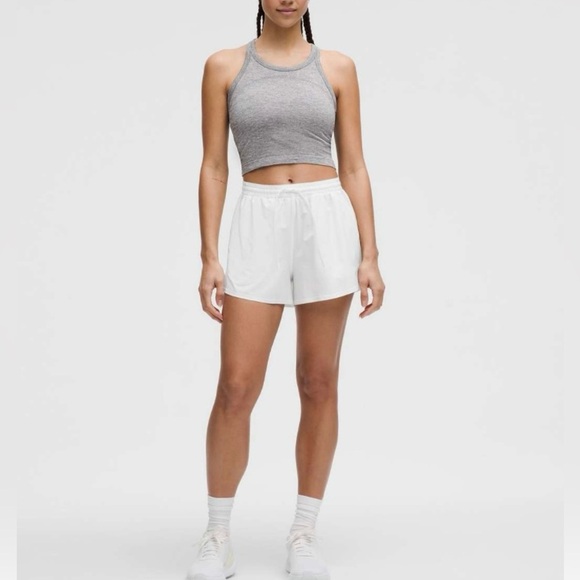 NWT Lululemon Pace Rival High-Rise Shorts 3” -White | Size 0 Summer 2025 Release - Picture 4 of 10
